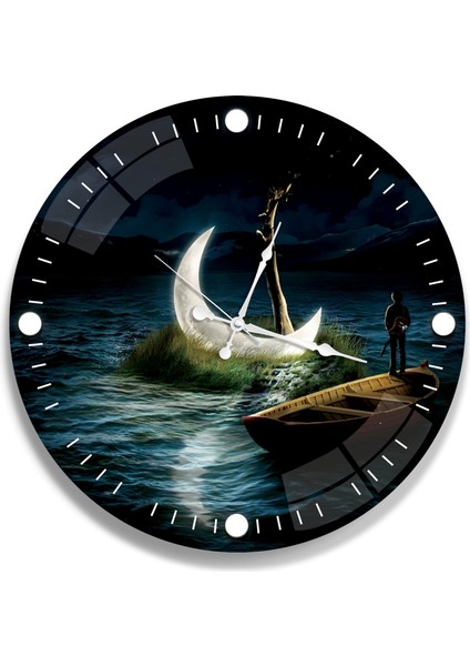 Ay Işığı Cam Saat - 60 cm fiyatları