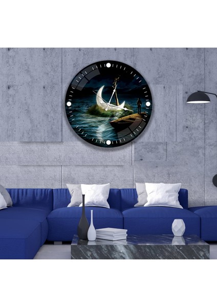 Ay Işığı Cam Saat - 60 cm modelleri