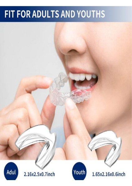 Diş Gıcırdatma Diş Sıkma Çene Sıkma Önleyici Bruksizm Aparatı Silikon Gece Plağı Termofor Dişlik 8'li indirimleri