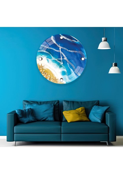 Deniz Kabuğu Cam Saat - 40 cm modelleri