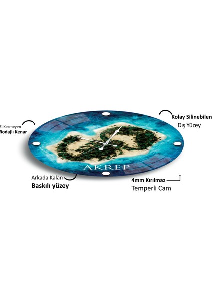 Akrep Cam Saat - 40 cm fırsatları