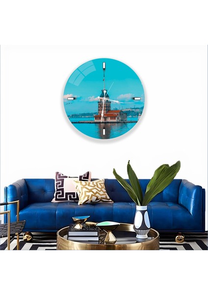 Kız Kulesi Cam Saat - 40 cm fiyatları