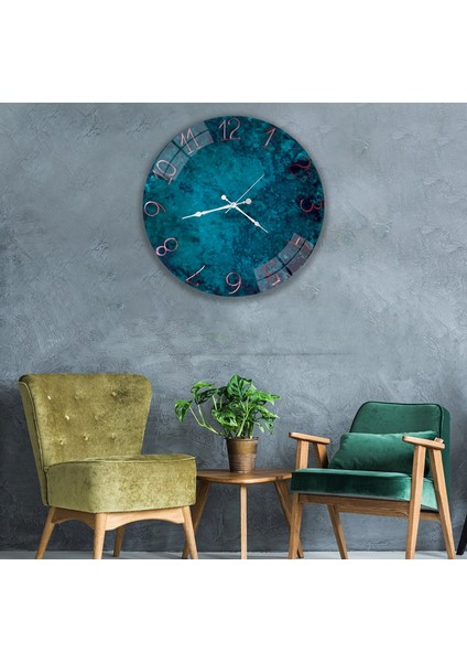 Mavi Döküm Cam Saat - 40 cm fiyatları