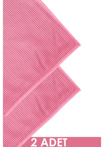 Mikrofiber 40X40CM 2li Zor Kir ve Yağ Temizlik Bezi - Pembe