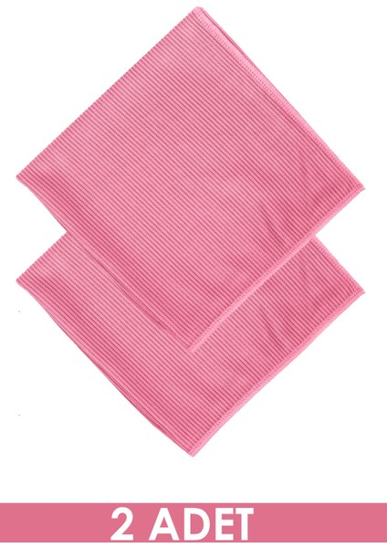 Mikrofiber 40X40CM 2li Zor Kir ve Yağ Temizlik Bezi - Pembe