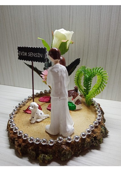 Evlilik Yıl Dönümü Hediyesi Sevgiliye Hediye Sarılan Çift Temalı Kütük Teraryum indirimleri