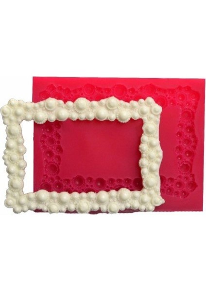 Silikon Mücevher Desen Mini Çerçeve Kalıbı 8,5x6,5 cm