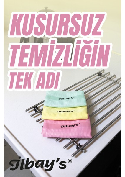 6 Adet Mikrofiber Temizlik Bezi 40X60 CM (2 PAKET X 3'LÜ)