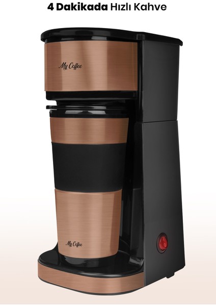 Mycoffee Relax MC-102 Gold Seyahat Termos Bardaklı Bpa Içermeyen Kişisel Filtre Kahve Makinesi fırsatları