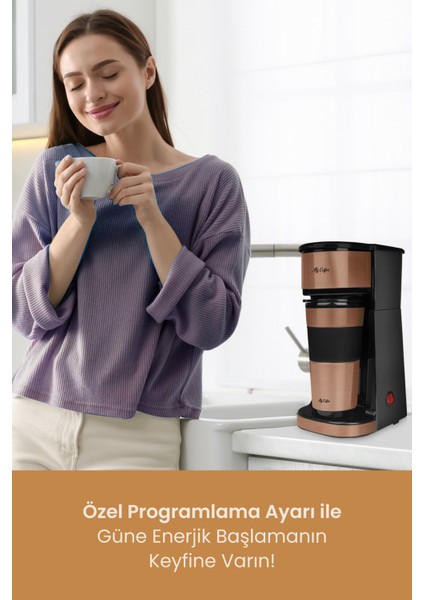 Mycoffee Relax MC-102 Gold Seyahat Termos Bardaklı Bpa Içermeyen Kişisel Filtre Kahve Makinesi indirimleri