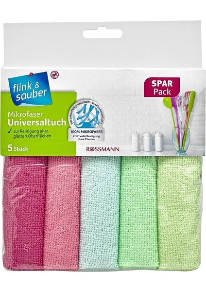 Flink Sauber Flink & Sauber Mikrofiber Toz Alma Bezi Mikrofiber 5'li