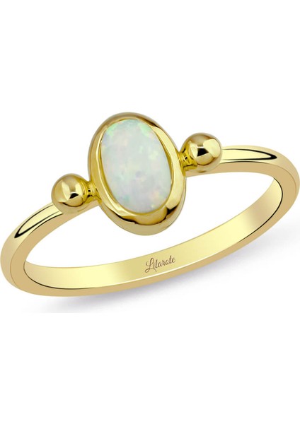 Opal Taşlı Altın Yüzük