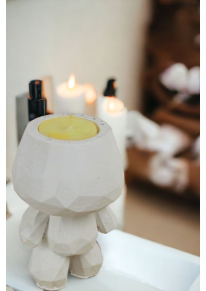 Şamdan Mumluk Dekoratif Mumluk Tealight Mumluk Model 5 Ikili Mumluk