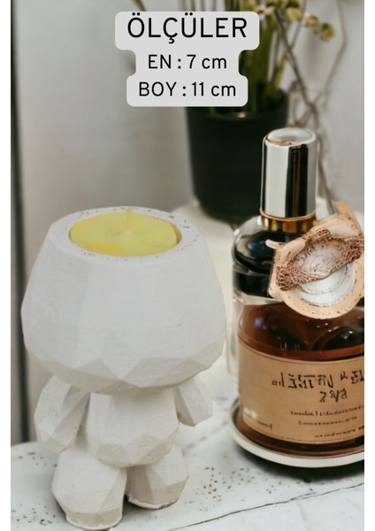 Şamdan Mumluk Dekoratif Mumluk Tealight Mumluk Model 5 Ikili Mumluk