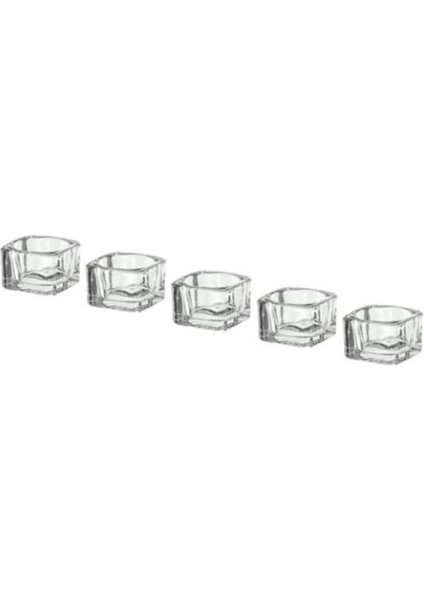 Tealight Dekoratif Mumluk, Cam, (5ADET)