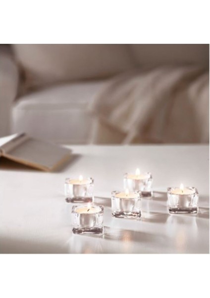 Tealight Dekoratif Mumluk, Cam, (5ADET)