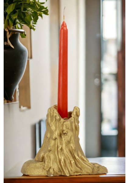 Şamdan Mumluk Dekoratif Mumluk Tealight Mumluk Model 2 Altın Renk fiyatları