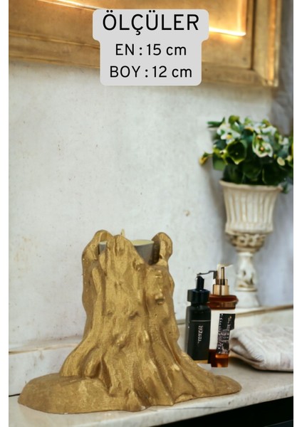 Şamdan Mumluk Dekoratif Mumluk Tealight Mumluk Model 2 Altın Renk fırsatları