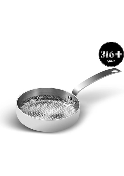 3Ply PowerSteel 316+ Çelik İndüksiyon Tabanlı Petekli Tava 12 cm