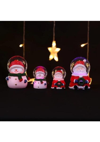 Yılbaşı Işıklı Kardan Adam Kristal Top modelleri