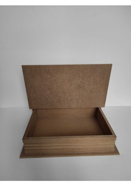 Ahşap Kitap Kutu Orta Boy Ham Ahşap Mdf Hobi Kutusu fiyatları