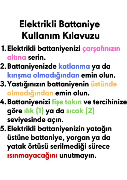 Çift Kişilik Beyaz Elektrikli Battaniye fırsatları