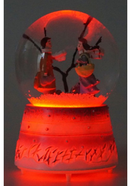 Kış Masalı Kar Küresi Müzikli Otomatik Renk Değiştirmeli Işıklı fiyatları