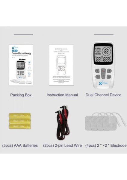 x Pool Tens Ems Masaj Cihazı Fonksiyonel Kolay Kullanım 2 Kanal 22 Program