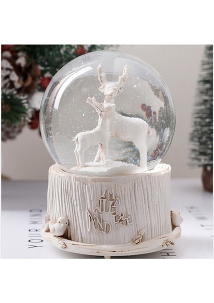 Geyik Büyük Boy Püskürtmeli Işıklı Müzikli Kar Küresi fiyatları