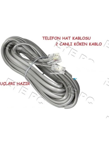 2 Canli Hat Köken Telefon Ineternet Kablosu Bina-Ankastre-Duvar Girişi Modem Arası