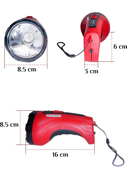 10W Projektör Ultra Güçlü LED Bataryalı El Feneri 2 Mod Aydınlatma Ilk Yardım Kamp Lamba Projektör