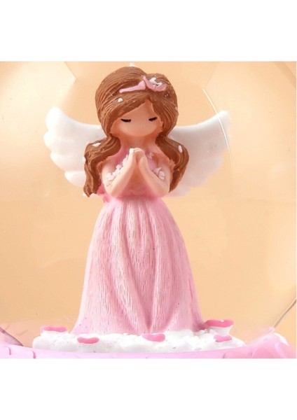 Pembe Peri Işıklı Müzikli Sihirli Kar Küresi Arkadaşa Hediye