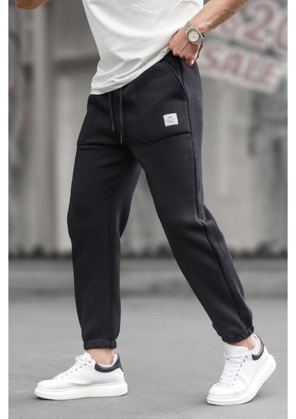 Siyah Cep Detaylı Erkek Basic Eşofman Altı 6522 modelleri