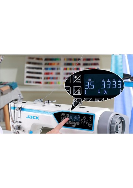 JK-5559F-W Düz Kenar Bıçaklı Makine Iplik Kesicili
