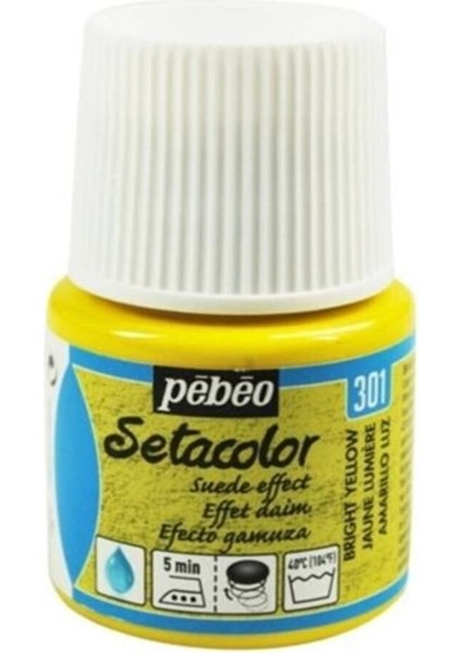 Suede Effect (Süet Etkisi) Kumaş Boyası 301 Brıght Yellow 45 ml