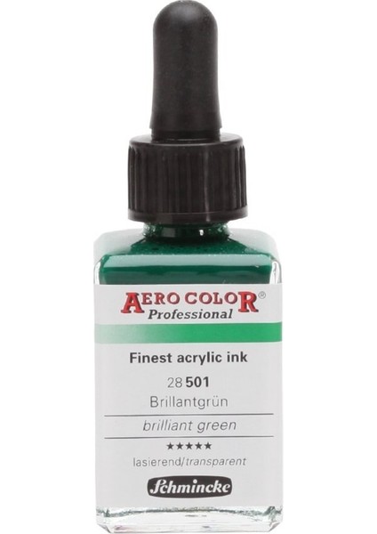 Aero Color Airbrush Akrilik Mürekkep 28 ml 501 Brilliant Green