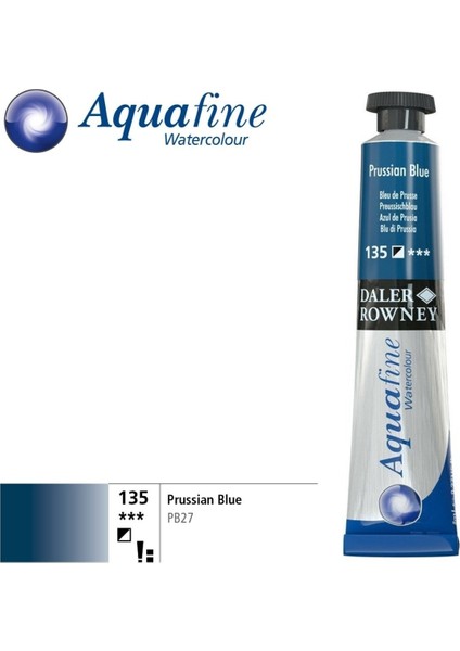 Aquafine Tüp Sulu Boya 8 ml 135 Prussian Blue