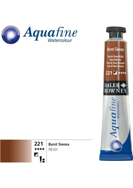 Aquafine Tüp Sulu Boya 8 ml 221 Burnt Sienna
