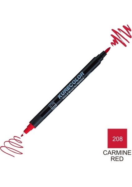 Çift Taraflı Kalem CNKC-2200 No 208 Carmine Red