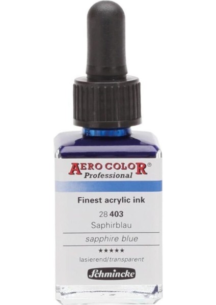 Aero Color Airbrush Akrilik Mürekkep 28 ml 403 Sapphire Blue