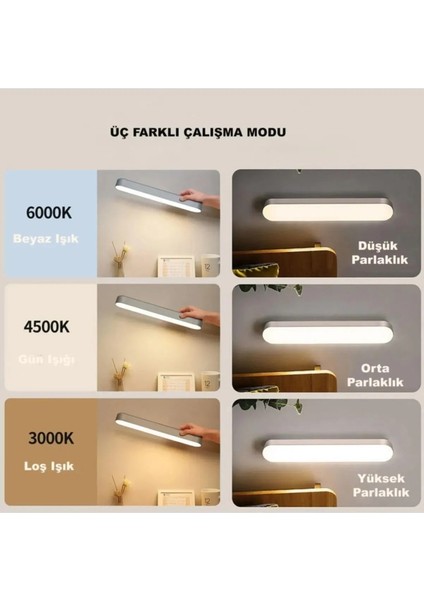 Taşınabilir Kablosuz Dokunmatik LED Okuma Gece Lambası Tkdlgl