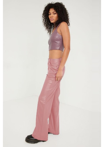 Gül Kurusu Deri Basic Kadın Pantolon MG1316 indirimleri