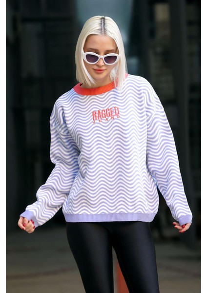 Lila Oversize Kadın Kazak MG1251 fiyatları