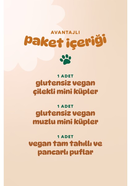 Organik Vegan Puf & Meyveli Mini Küpler Atıştırmalık Paketi - 3 Adet (3 Çeşit) modelleri