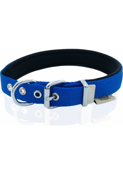 Doggie Konfor Dokuma Kemikli Boyun Tasması Royal Blue 2.0 x 35 40 cm DSBT 2062 M