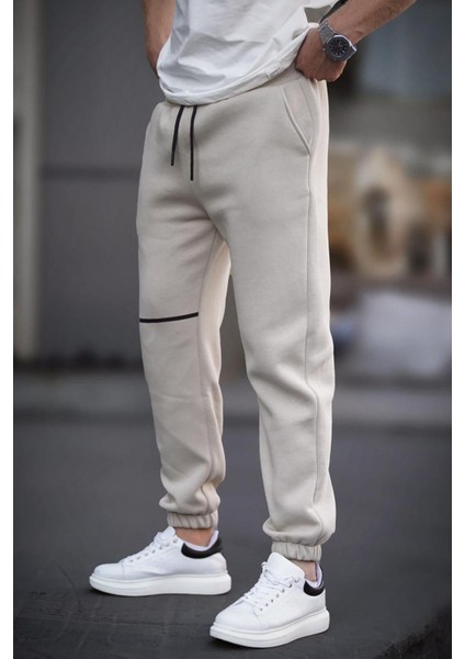 Bej Cep Detaylı Erkek Basic Eşofman Altı 6523 fiyatları