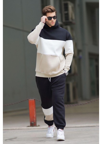 Siyah Kapüşonlu Erkek Eşofman Takımı 5926