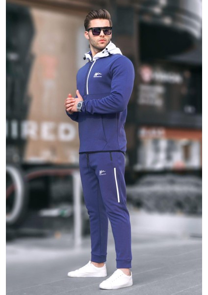 Lacivert Fermuarlı Kapüşonlu Erkek Eşofman Takımı 6843 fiyatları