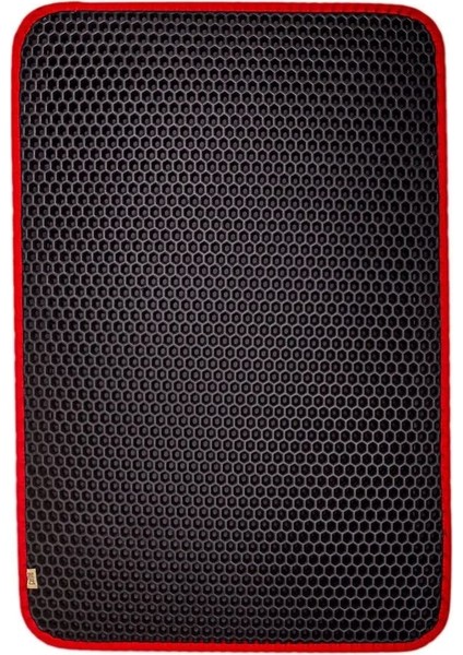 Altıgen Kum Toplayıcı Fonksiyonel Kedi Paspası Kırmızı 37*50 cm