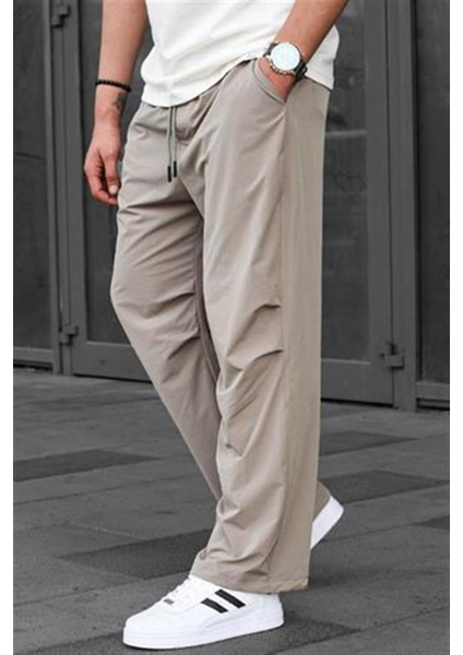 Bej Regular Fit Erkek Paraşüt Pantolon 6504 modelleri